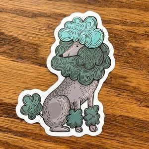 Beautiful Poodle Dog Sticker 3”